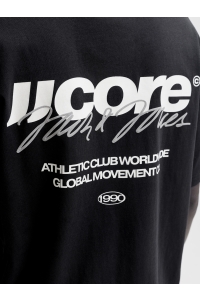 Jack and Jones JCOCLUB BACK SCRIPT TEE SS CREW NEC: black