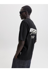 Jack and Jones JCOCLUB BACK SCRIPT TEE SS CREW NEC: black