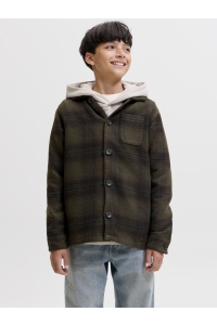 Jack and Jones JJESOHO OLLIE OVERSHIRT LS SN JNR olive night/checks