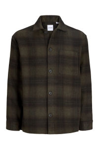 Jack and Jones JJESOHO OLLIE OVERSHIRT LS SN JNR olive night/checks