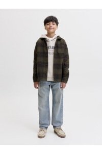 Jack and Jones JJESOHO OLLIE OVERSHIRT LS SN JNR olive night/checks