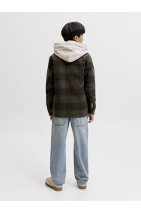 Jack and Jones JJESOHO OLLIE OVERSHIRT LS SN JNR olive night/checks