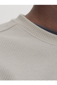 Jack and Jones JCOFUSION WAFFLE BRAND SWEAT CREW N: dove