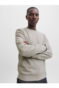 Jack and Jones JCOFUSION WAFFLE BRAND SWEAT CREW N: dove