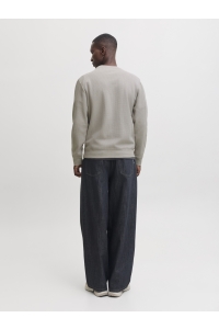 Jack and Jones JCOFUSION WAFFLE BRAND SWEAT CREW N: dove