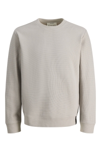 Jack and Jones JCOFUSION WAFFLE BRAND SWEAT CREW N: dove