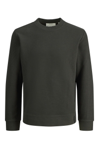 Jack and Jones JCOFUSION WAFFLE BRAND SWEAT CREW N: peat
