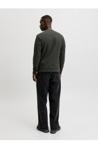 Jack and Jones JCOFUSION WAFFLE BRAND SWEAT CREW N: peat