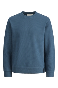 Jack and Jones JCOFUSION WAFFLE BRAND SWEAT CREW N: orion blue