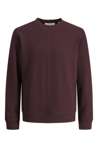 Jack and Jones JCOFUSION WAFFLE BRAND SWEAT CREW N: fudge