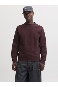 Jack and Jones JCOFUSION WAFFLE BRAND SWEAT CREW N: fudge