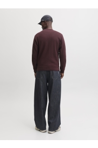 Jack and Jones JCOFUSION WAFFLE BRAND SWEAT CREW N: fudge