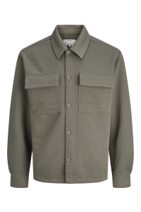 Jack and Jones JCOFUSION JERSEY WAFFLE OVERSHIRT vetiver