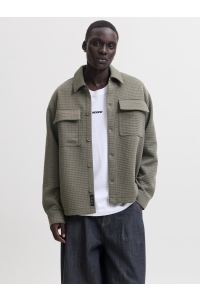 Jack and Jones JCOFUSION JERSEY WAFFLE OVERSHIRT vetiver