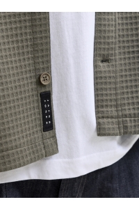 Jack and Jones JCOFUSION JERSEY WAFFLE OVERSHIRT vetiver