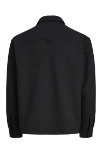 Jack and Jones JCOFUSION JERSEY WAFFLE OVERSHIRT black