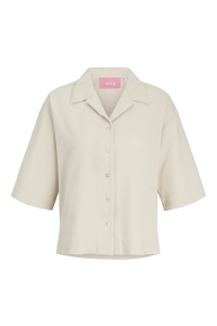 Jack and Jones JXGLOBAL WAFFLE 3/4 RESORT SHIRT WV: moonbeam