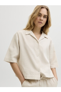 Jack and Jones JXGLOBAL WAFFLE 3/4 RESORT SHIRT WV: moonbeam