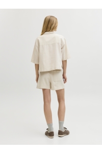 Jack and Jones JXGLOBAL WAFFLE 3/4 RESORT SHIRT WV: moonbeam
