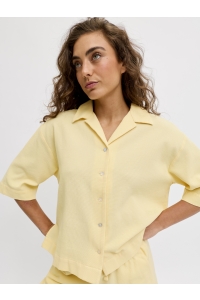 Jack and Jones JXGLOBAL WAFFLE 3/4 RESORT SHIRT WV: sunlight