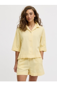 Jack and Jones JXGLOBAL WAFFLE 3/4 RESORT SHIRT WV: sunlight
