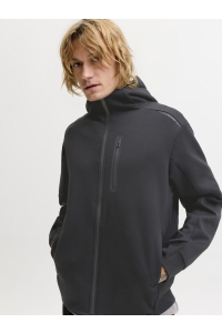 Jack and Jones JCOFUSION SWEAT FULL ZIP HOOD black
