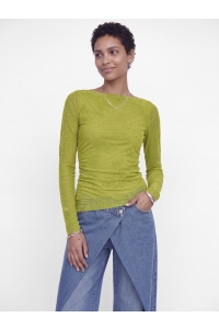 Jack and Jones JXJANA FLOCK ASSY LS TOP WVN green moss
