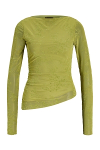Jack and Jones JXJANA FLOCK ASSY LS TOP WVN green moss