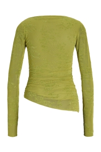 Jack and Jones JXJANA FLOCK ASSY LS TOP WVN green moss