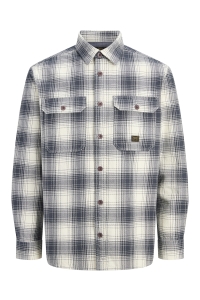 Jack and Jones JPRBLUIVY CHECK L/S OVERSHIRT SN dark navy