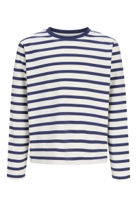 Jack and Jones boys JORNORREBRO STRIPE TEE LS CREW NECK: crown blue