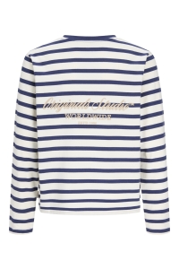 Jack and Jones boys JORNORREBRO STRIPE TEE LS CREW NECK: crown blue