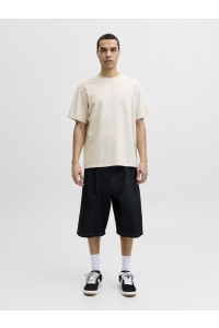 Jack and Jones JCOSPONGYTEE SS CREW NECK SMU moonbeam/set with shorts