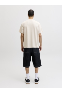 Jack and Jones JCOSPONGYTEE SS CREW NECK SMU moonbeam/set with shorts