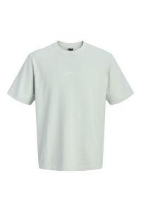Jack and Jones JCOSPONGYTEE SS CREW NECK SMU aqua gray/set with shorts
