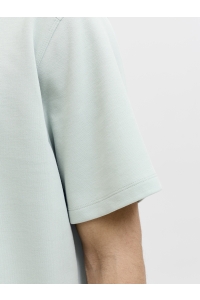 Jack and Jones JCOSPONGYTEE SS CREW NECK SMU aqua gray/set with shorts