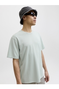 Jack and Jones JCOSPONGYTEE SS CREW NECK SMU aqua gray/set with shorts