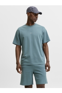 Jack and Jones JCOSPONGYTEE SS CREW NECK SMU north atlantic/set with shorts