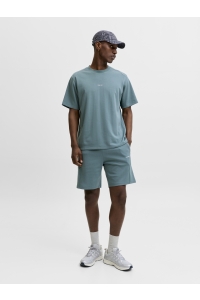 Jack and Jones JCOSPONGYTEE SS CREW NECK SMU north atlantic/set with shorts
