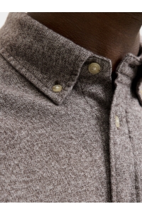 Jack and Jones JPRBLUHARVEY TWILL SOLID L/S SHIRT : hot fudge