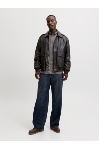 Jack and Jones JPRBLUHARVEY TWILL SOLID L/S SHIRT : hot fudge