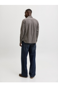 Jack and Jones JPRBLUHARVEY TWILL SOLID L/S SHIRT : hot fudge