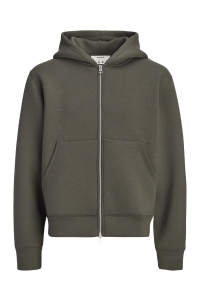 Jack and Jones JCOLEGACY SWEAT SCUBA ZIP HOOD NOOS peat