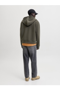 Jack and Jones JCOLEGACY SWEAT SCUBA ZIP HOOD NOOS peat