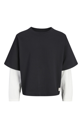 Jack and Jones boys JCOECHO DOUBLE LAYERED SWEAT CN JNR