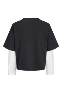 Jack and Jones boys JCOECHO DOUBLE LAYERED SWEAT CN JNR black
