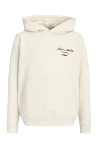 Jack and Jones boys JORCHAMBERI TYPO SWEAT HOOD JNR antique white