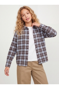 Jack and Jones JXJAMIE CHECK FLANNEL SHIRT WVN SN : skyway/checks