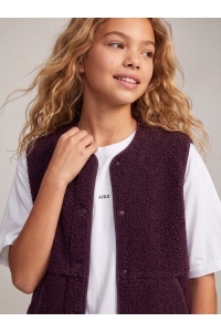 Jack and Jones JXVERA TEDDY VEST OTW GRL SN winetasting