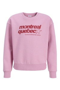 Jack and Jones JXMERLE SHORT LS CREW SWT LN NOOS G: orchid smoke/motreal quebec